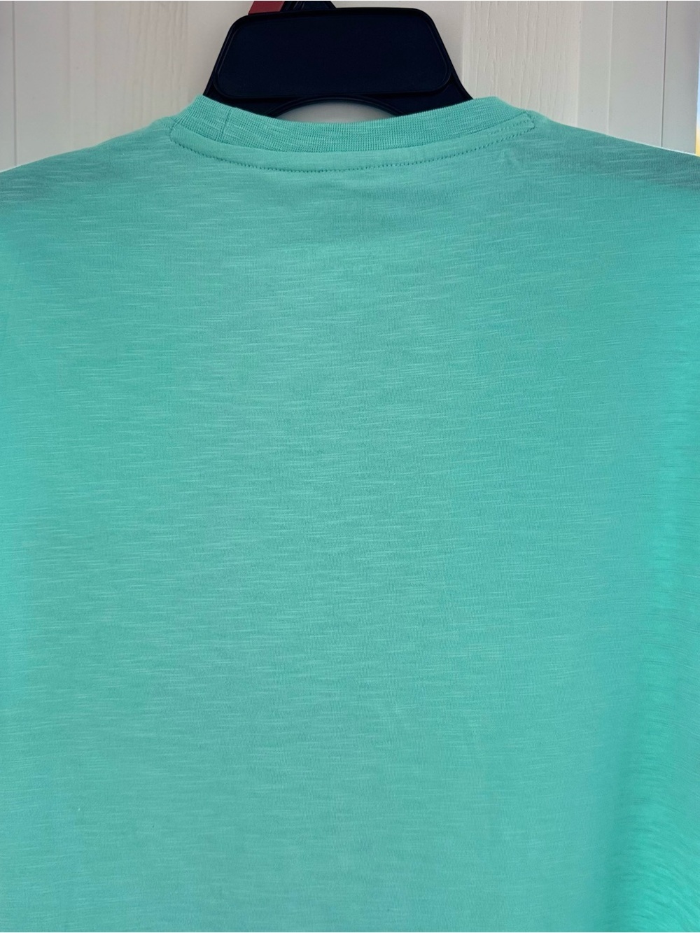 Chaps Men’s Chest Pocket Tee Medium Pool Blue Slub Knit Crew Neck NWT - Picture 8 of 9